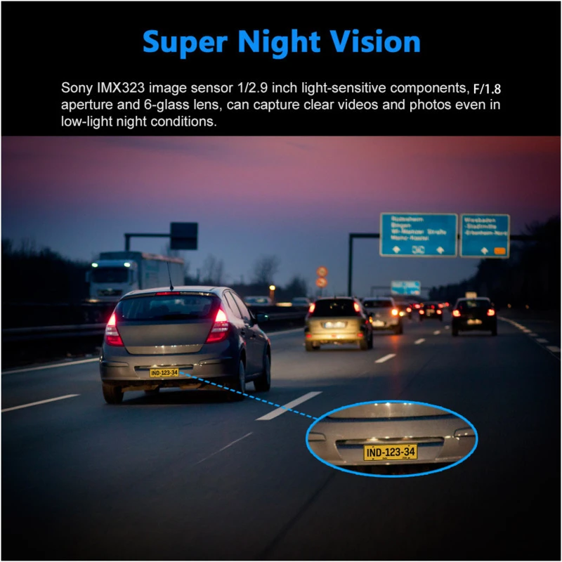 E300 Автомобильная DVR камера Dashcam ADAS с двумя объективами GPS видео регистратор