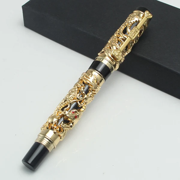 style 2 Jinhao, новейший дизайн, Ручка-роллер с драконом и Фениксом, серебристо-серая, золотистая, высокое качество,, роскошные подарочные ручки для письма - Цвет: style 2