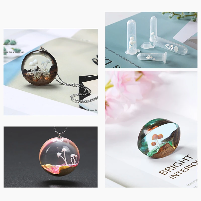 3 шт. эпоксидная мини форма в виде грибов|Ювелирная фурнитура и компоненты| |