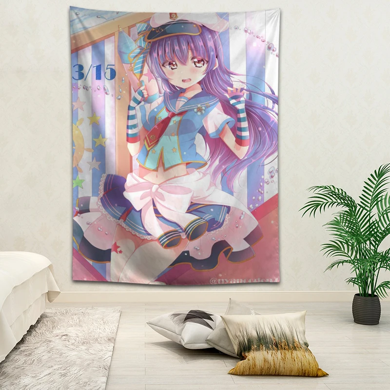

Hot Sale Custom Anime Love Live! Printed Tapestry Background Decorative Tapestry Various Sizes Wall Hanging Decor