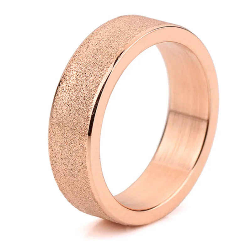

European And American Fashion New Frosted Rose Gold Ladies Ring Temperament Men And Women Party Ring Manufacturers Wholesale