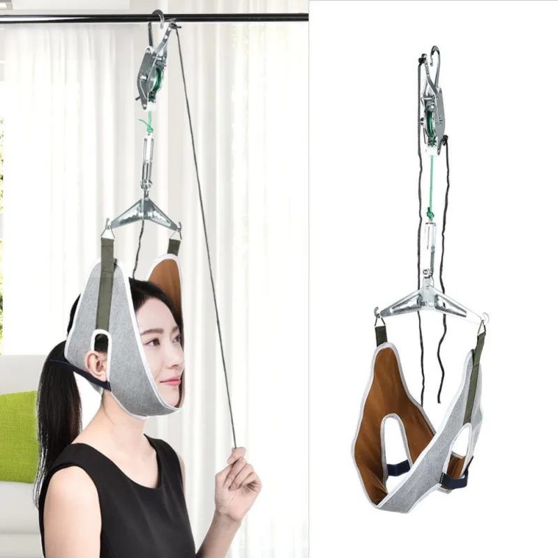 

Cervical Traction Device for Neck Massager for Spine Alignment Kit Neck Back Stretcher Chiropractic Home Physical Therapy