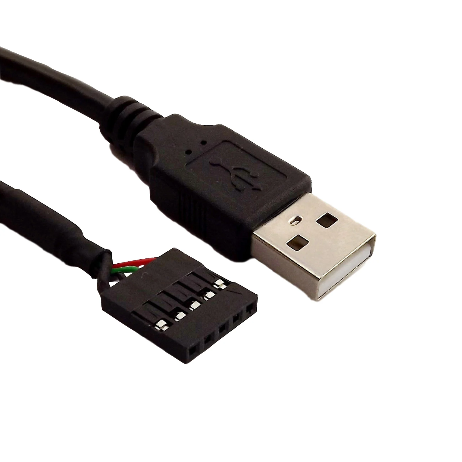 1 шт. 50 см USB 2,0 Тип «Папа-папа» Dupont 5-контактное гнездо заголовок адаптер материнской платы кабель черного цвета