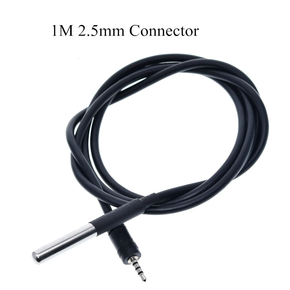 1M 2.5mm Connector TZT DS1820 посылка из нержавеющей стали, водонепроницаемый датчик температуры DS18b20, датчик температуры 18B20 для Arduino - Цвет: 1M 2.5mm Connector