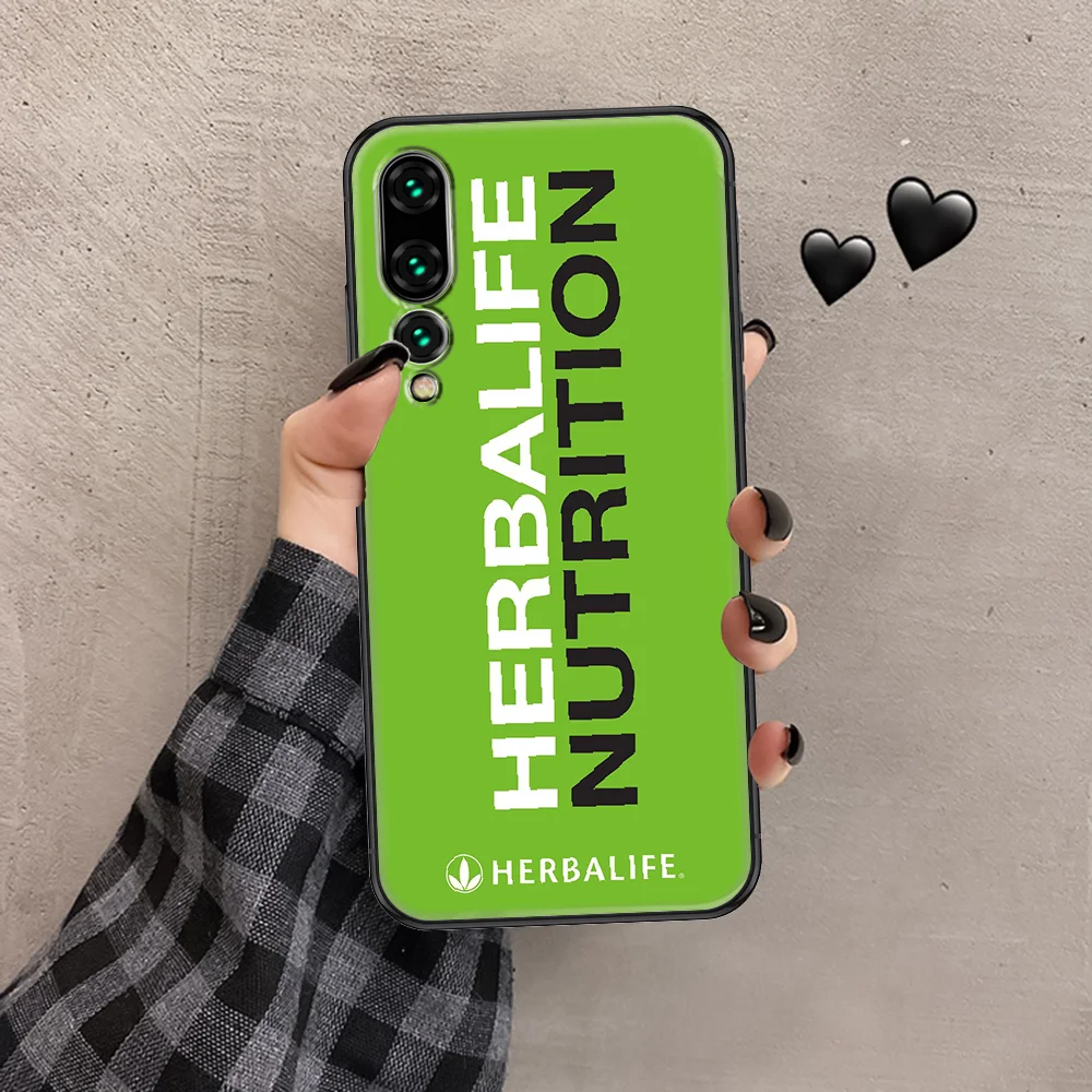 

brand herbalifes fashion Phone case For Huawei P Mate P10 P20 P30 P40 10 20 Smart Z Pro Lite 2019 black pretty cell cover