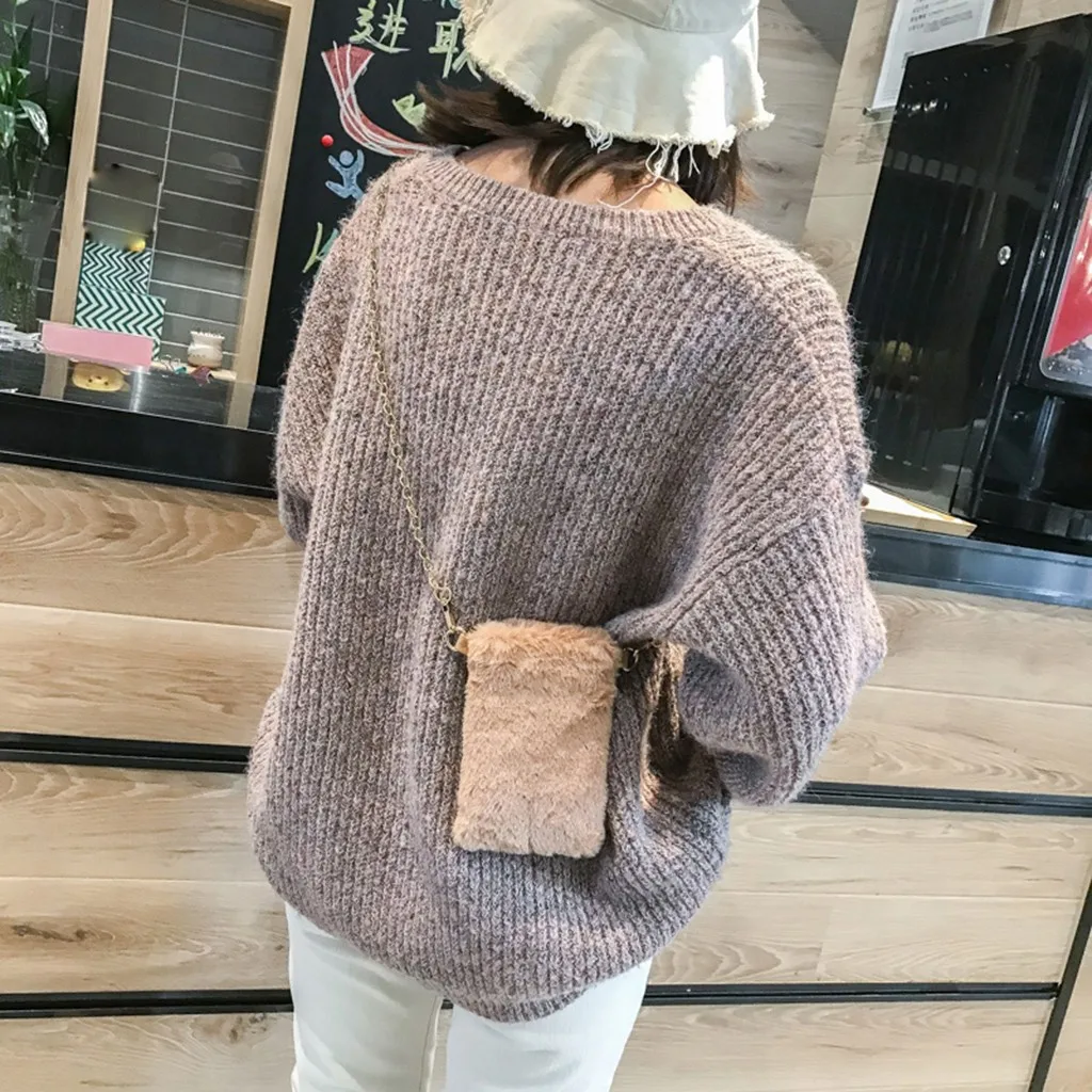 Женские сумки-Кроссбоди из искусственного меха осенне-зимние плюшевые кошельки