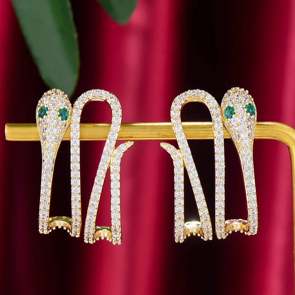 

Jimbora модные серьги-подвески в виде змеи для женщин Свадебные геометрические серьги-капли женские серьги «сделай сам» модные ювелирные изде...