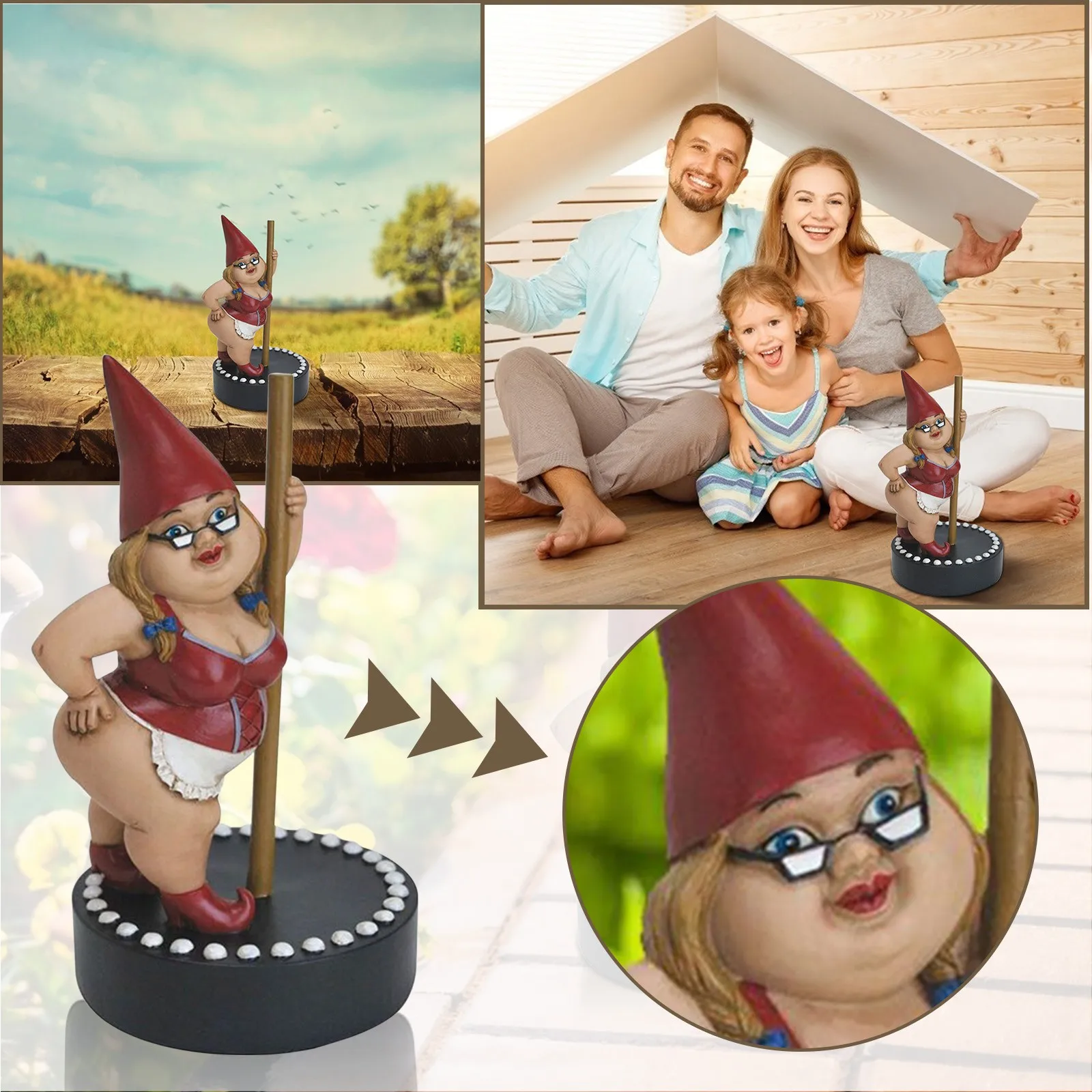 Садовый Гном для стриптиза украшения сада газона карликовые из смолы украшение