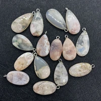 natural stone wholesale spot egg shaped drop shaped pendant cherry agate pendant suitable for diy handmade jewelry accessories