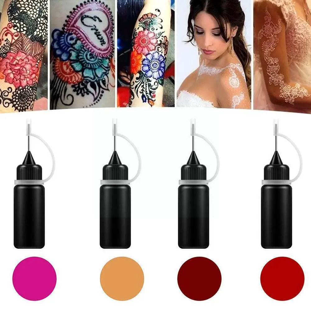

10ml Fashion Temporary Tattoo Paste Liquid Body Paint Henna Body Cream Art Gifts Tattoo Cream Hand-painted Paint Painted P3z0