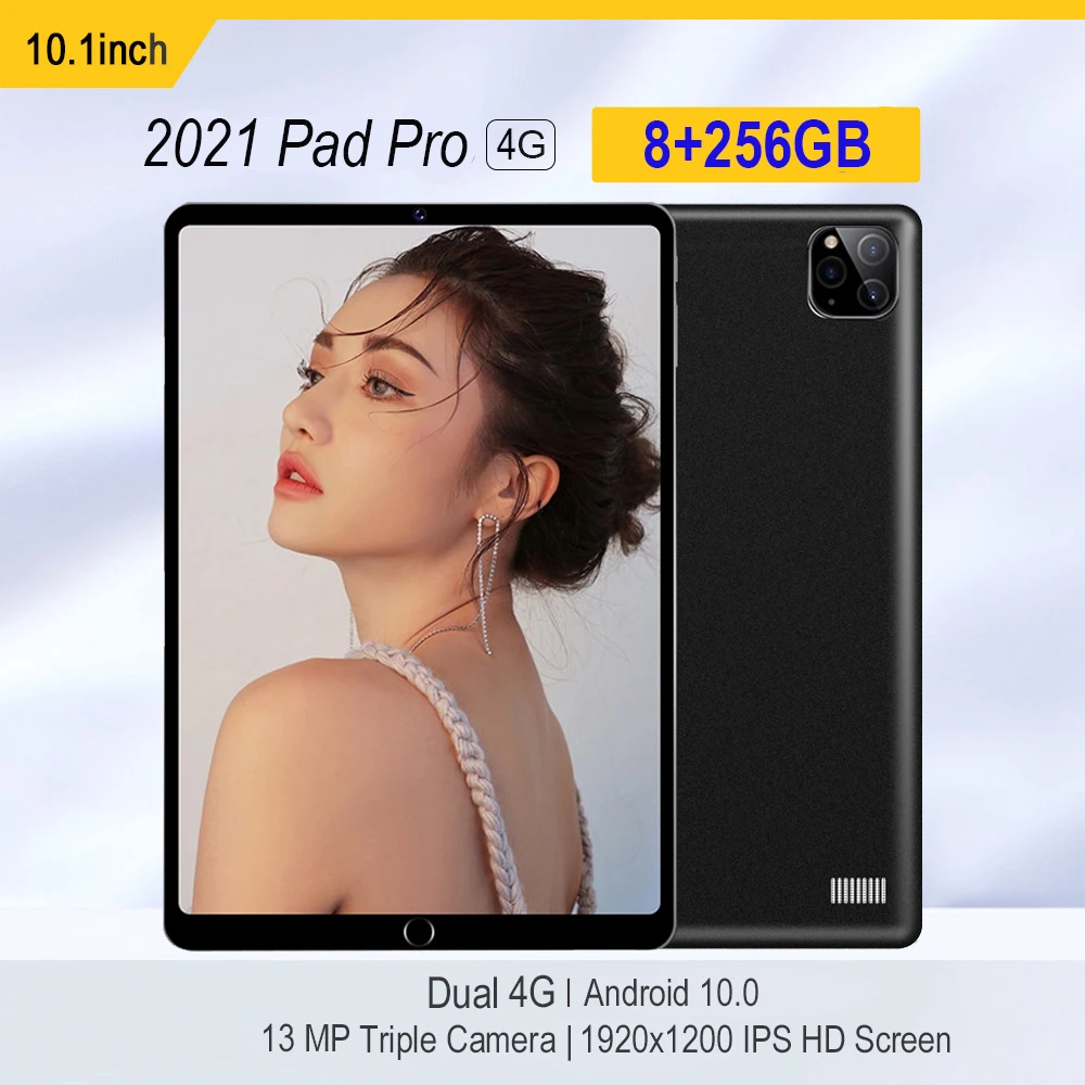 

Планшет Pad Pro, 10 дюймов, 8 Гб ОЗУ 256 Гб ПЗУ, Android 10, планшет MTK 6797, 10 ядер, 6000 мАч, Dual 4G, Google Play, GPS, Wi-Fi, планшетный ПК