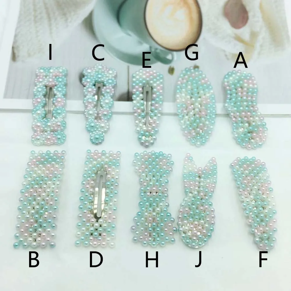Корейская цветная заколка для волос с надписью жемчугом девочек матовыми