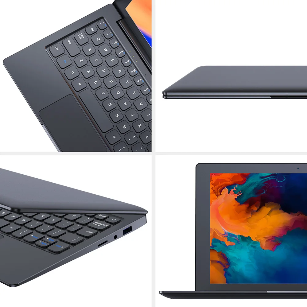 10.1 Mini Metal Laptop Intel N4120 Quad Core 6GB RAM 128GB ROM Notebook PC 2.6GHz USB3.0 TF Card Port Slim Netbook Ultrabook