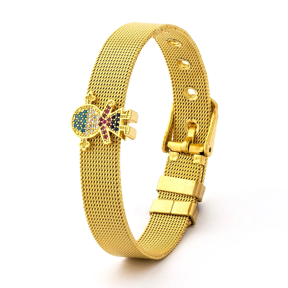 Модное кольцо из нержавеющей стали сетчатые браслеты для женщин девушек