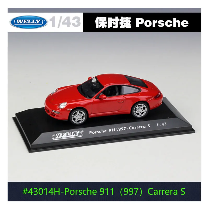Welly 1:43 модель автомобиля из сплава 911(997) Carrera S Mini Cabrio Металлический Игрушечный