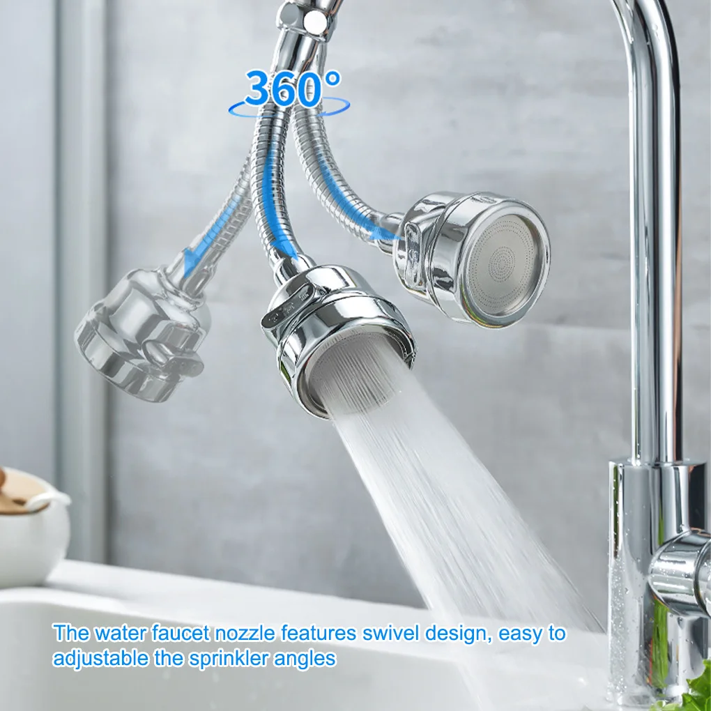

Faucet 360 Degree Rotating Aerator Bubbler Diffuser Nozzle Mixer Tap 3 Modes Pressurized Splash Water Saving Aerator For Kitchen