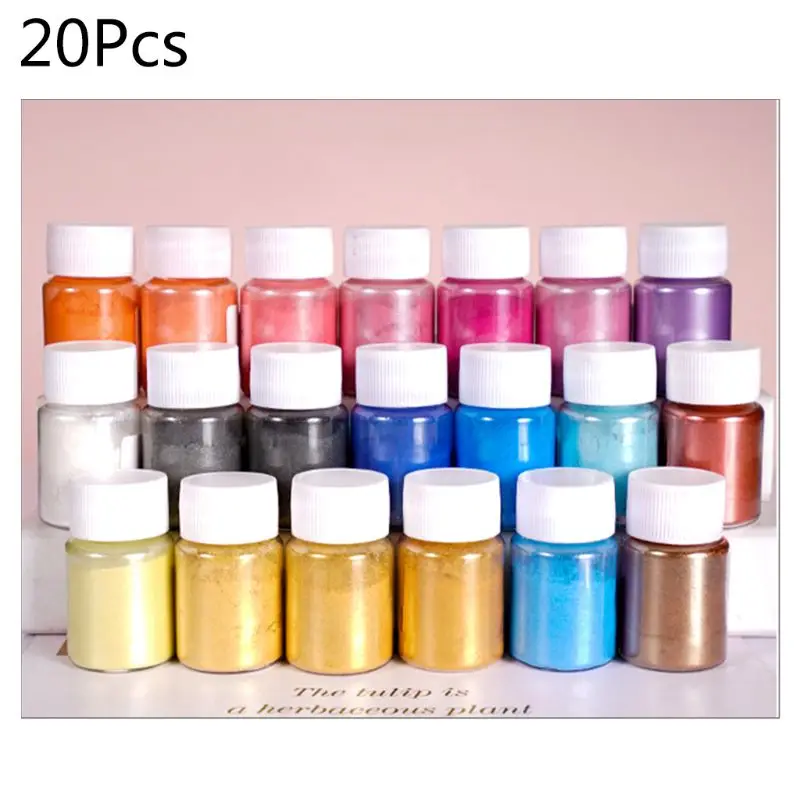 

20 Pearlescent powder Epoxy Resin Dye Pearl Pigment Natural Mica Mineral Powder C63B