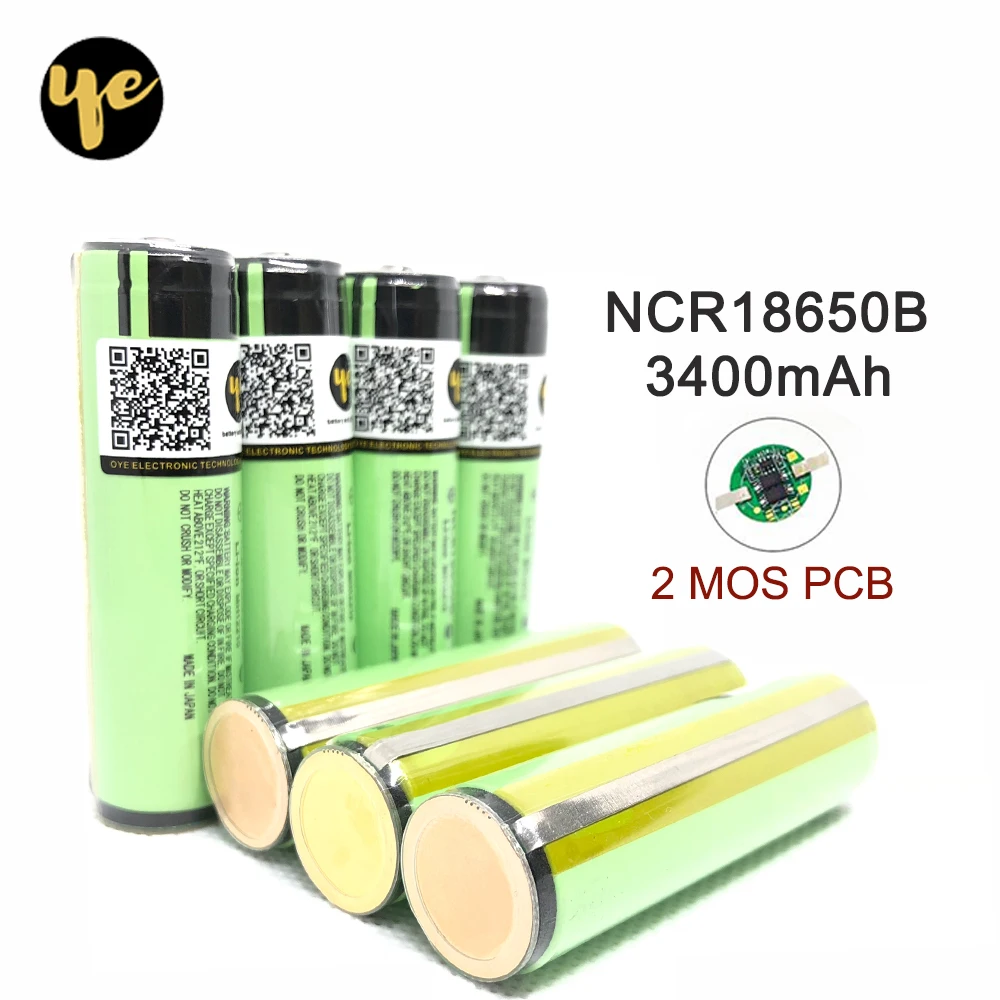 Оригинальный 18650 3400mAh аккумулятор 3 7 V ncr18650B литий-ионный PCB защищен для NCR18650B |