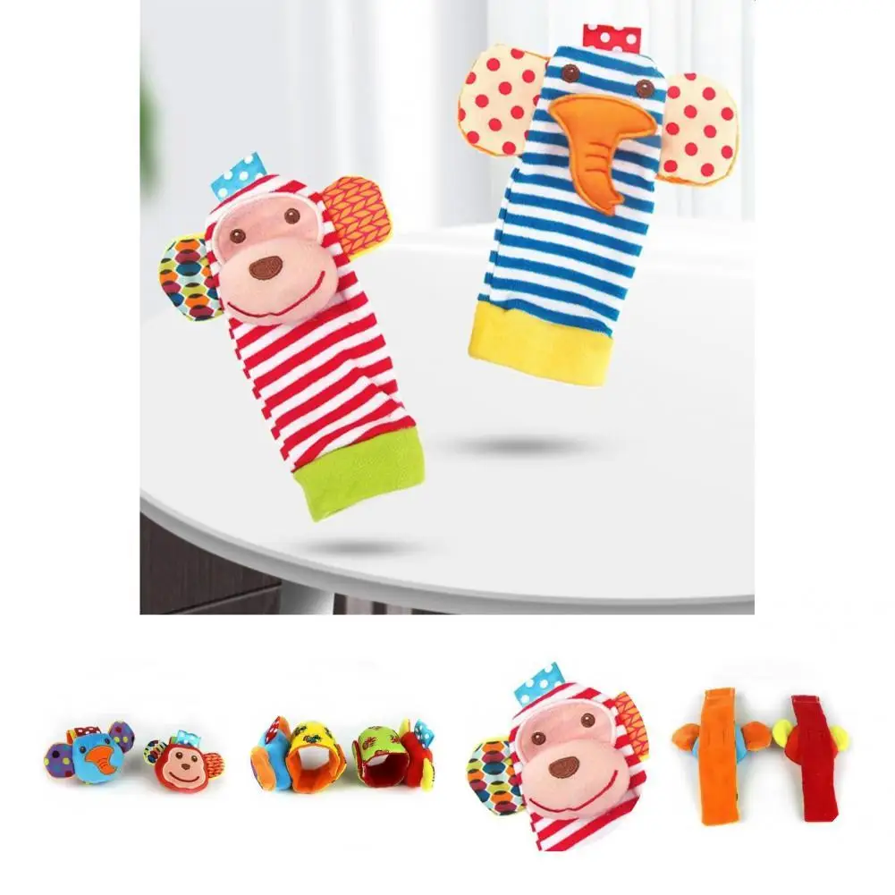 4Pcs/Set Cute Appearance Soft Texture Relieve Boredom Toddlers Tights Socks Wristband Toy Toddler Socks for Daily Use lonati goal series g615 g616df socks machine use yarn finger set g1930396