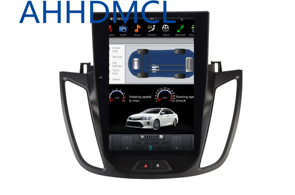 Мультимедийный плеер в стиле Тесла автомобильный стерео проигрыватель на Android с