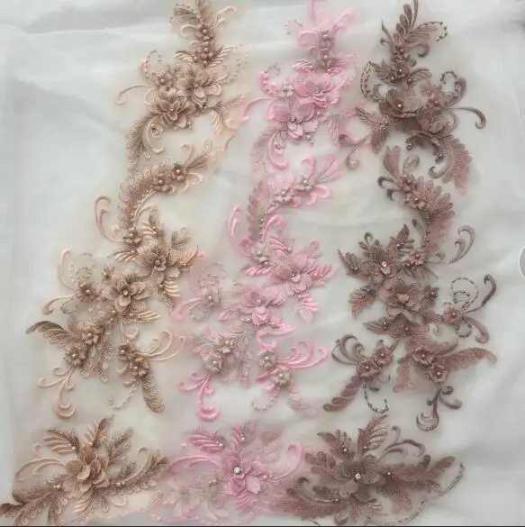 3 шт./компл. разноцветные ручные бусины 3D Цветочная аппликация головной убор