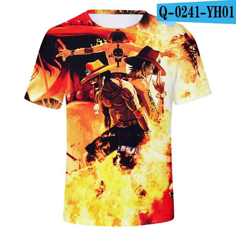 

Japanese Anime Funny Short-sleeved T-shirt an Anime Street Clothing 3D Effect Man T-shirt Monkey D Luffy Summer Streetwear Top