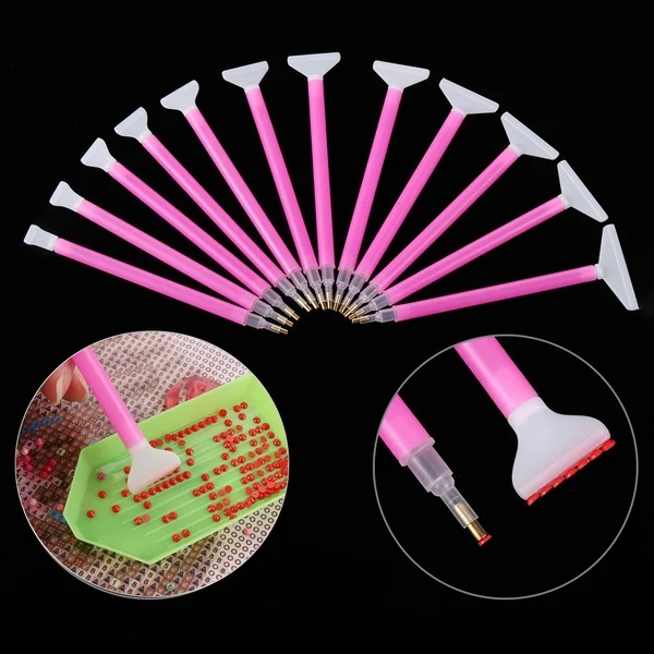 

13 Pcs/Set Diamond Painting Pen Sewing Accessories Craft 5D Diamond Painting Accessory Jewelry Pen Cross Diamond Painting Tool