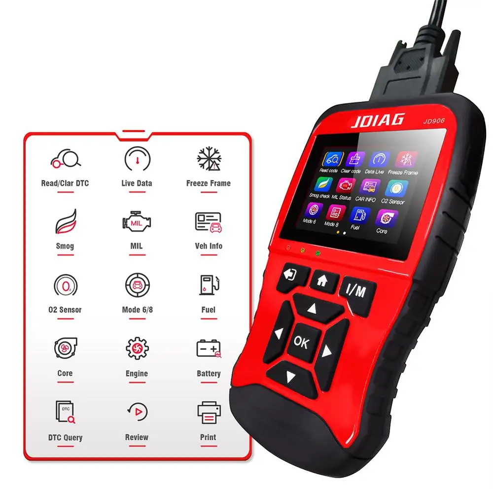 Professional Obd2 Automotive scanner JDiag JD906 Full System with Russian Language Upgraded Code Reader OBD2 Scanner KW850 | Автомобили и