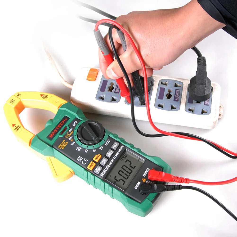 

MS2115A Electrical Digital Clamp Meter Multimeter DC AC Voltage Current Tester Display Backlight Portable Amper ABS True Rms