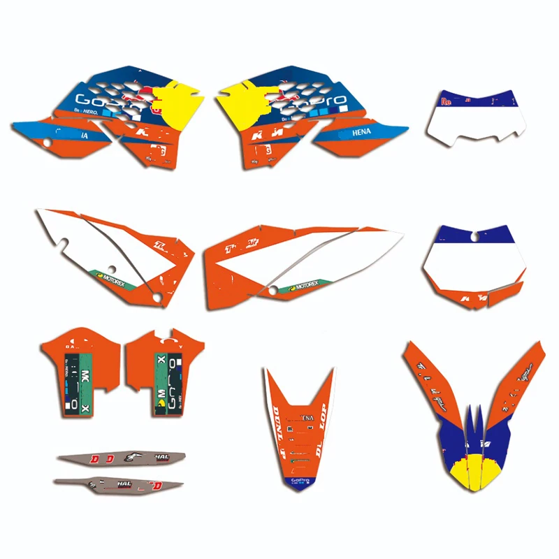 Декорация для фотостудии набор KTM SX SXF EXCF EXC 125 150 200 250 300 350 400 450 525 1998 2019|Наклейки и
