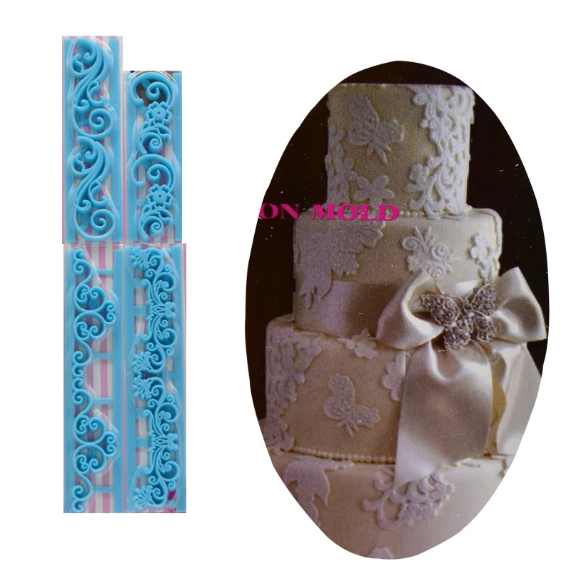 

4 шт./компл., европейский стиль, тиснение, форма для помадки, резак для торта, форма для печенья, инструменты для украшения выпечки, для резки