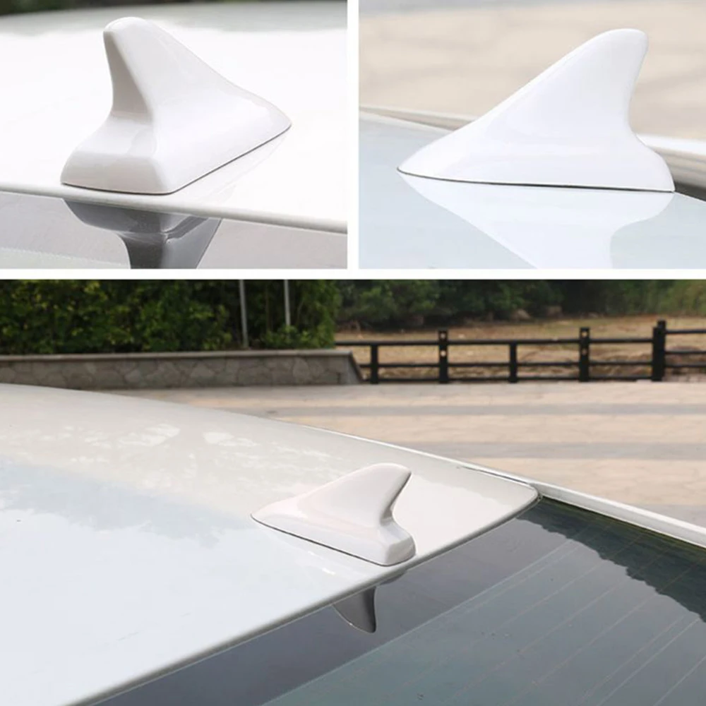

Universal Car Shark Fin Antenna Car Radio Aerials FM/AM Signal Protective Aerial Car Styling Car Roof Decoration Sticker Base