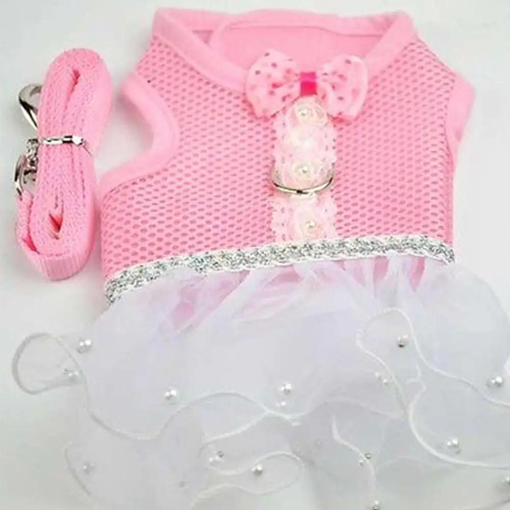 Hobbyлейн Изысканная сетка собачья грудь поводок домашнее животное платье юбка