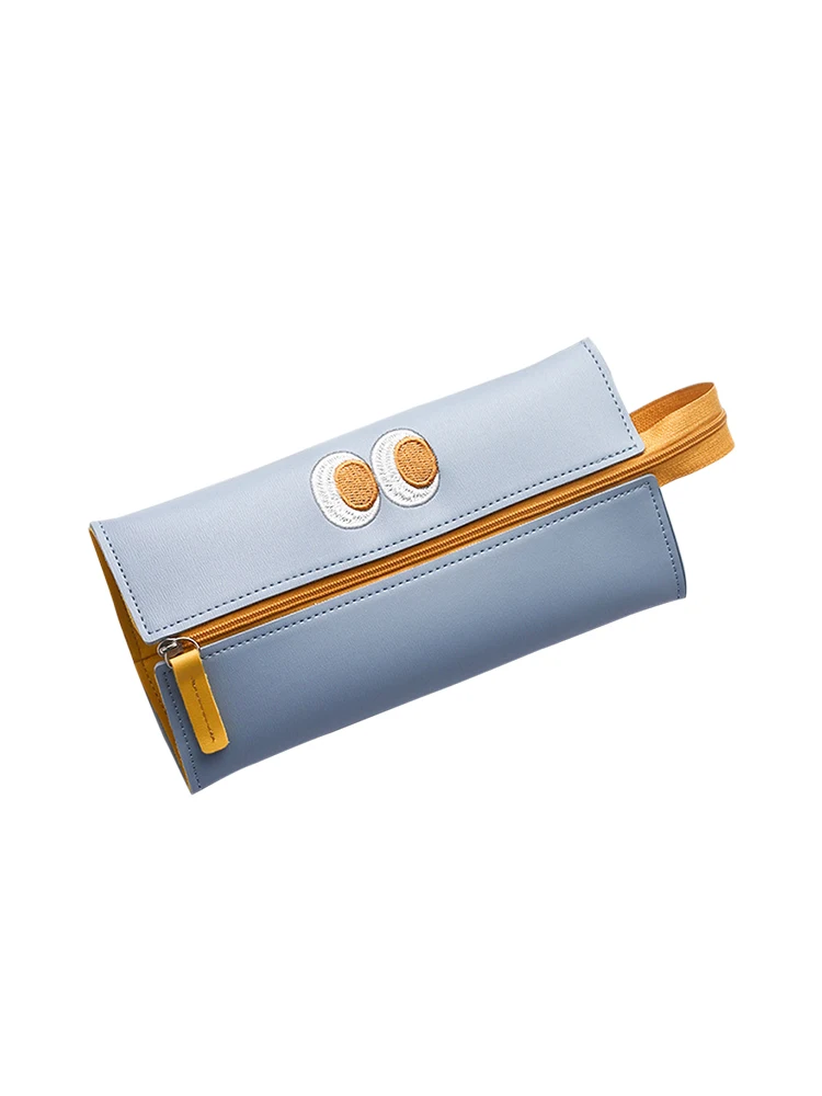 

Hot Sale Big Capacity PU Pencil Case For School Cute Geometric Sample Pencilcase Pen Bag Box Stationery Pouch School Supplies