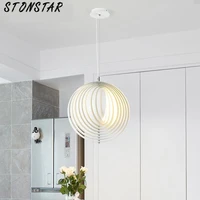 modern led pendant lights with white metal lampshade for home creative kitchen dinning room hanging light nordic hanging lamp