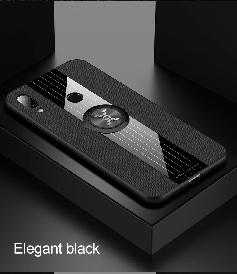MAKAVO для Meizu Note 9 чехол, магнитное кольцо, держатель, ткань, Твердый Чехол, мягкая рамка, тканевый чехол для Meizu Note9, чехол для телефона s
