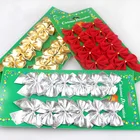 Банты для елки, 12 шт.упаковка, мини-банты Красногосеребряногозолотого цвета, украшения для рождественской елки вечерние праздничные подарочные украшения сделай сам