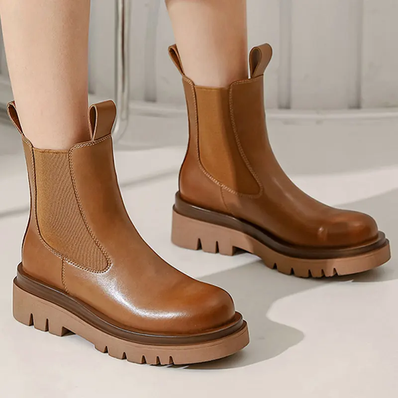 

Round Toe Ankle Boots 2021 Winter Newest High Heels Pumps For Women Elastic Band Sexy Office Lady Working Shoes Woman