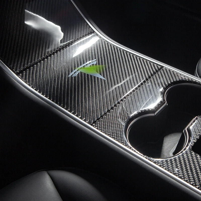

Heenvn Model3 Car Center Console Centrale Wrap For Tesla Model 3 Carbon Fiber Sticker For Tesla Model Y Three White Accessories