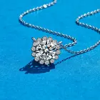 Женское ожерелье из серебра 925 пробы, с муассанитом 1 карат2 карата