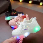 Кроссовки детские для бега, повседневная спортивная обувь со светодиодной подсветкой, демпфирование, демпфирование, для маленьких девочек и мальчиков