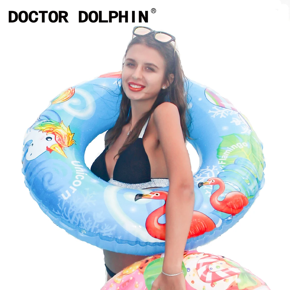 

Doctor Dolphin Flamingo Pool Floats, 28 Inch Inflatable Lounge Raft, Swim Ring Summer Beach Rubber Inner Tubes Toys for Adult