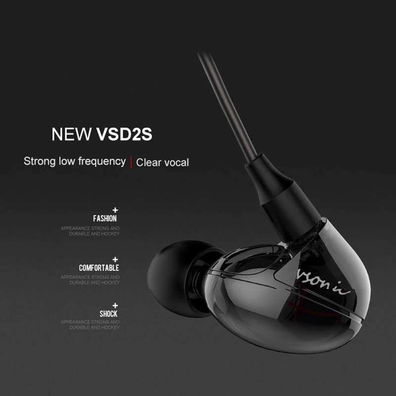 VSONIC NEW VSD2S VSD2Si Microphone Professional Noise-isolation HIFi Inner-Ear Earphones for IPHONEs Android phones | Электроника