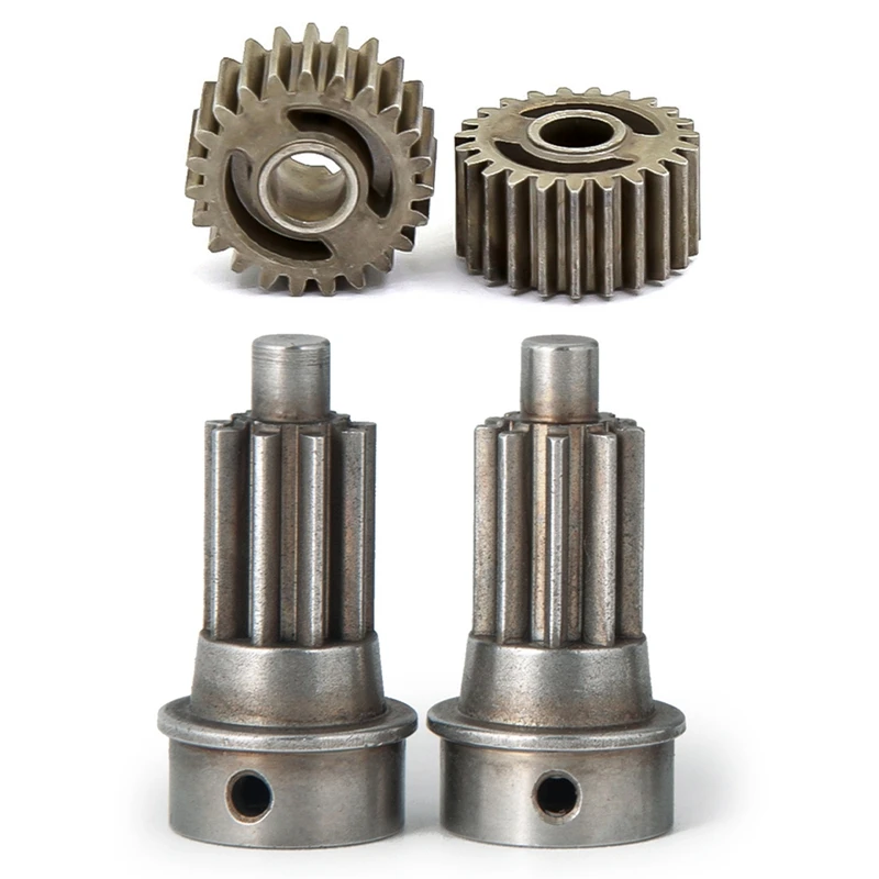 

2Pcs 23T Hardened Steel Portal Drive Output Spindle Gear Set & 2Pcs Metal Rear Portal Drive Shaft Input Gear Set