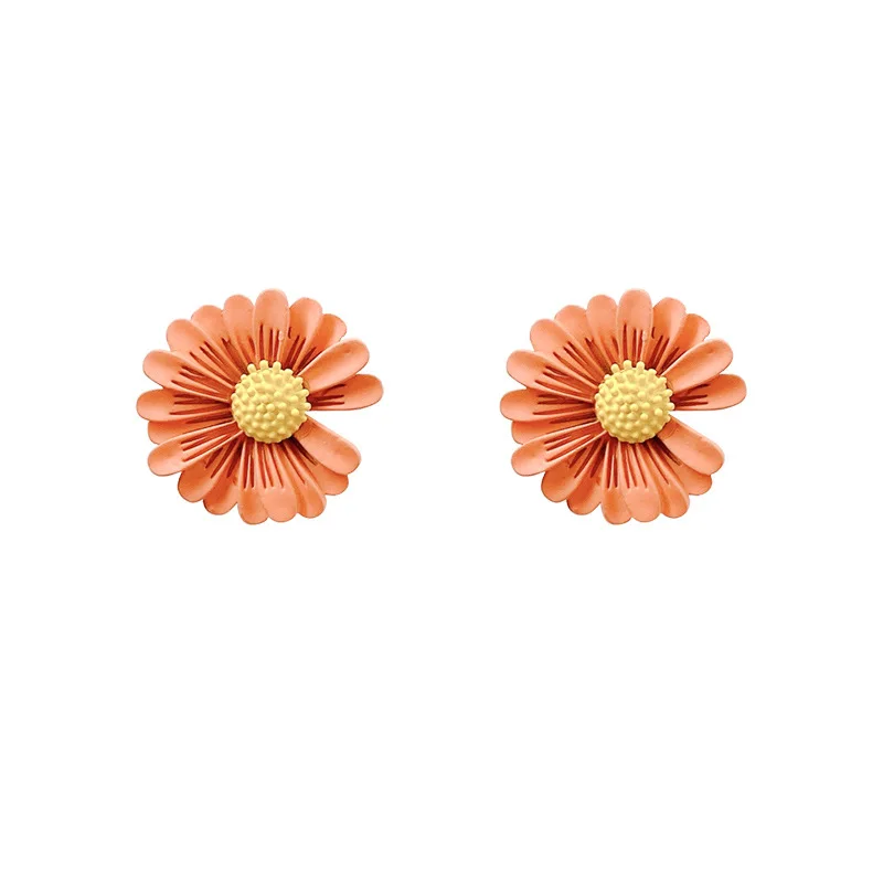 

New simple fashion super fairy S925 silver needle Daisy earrings for women