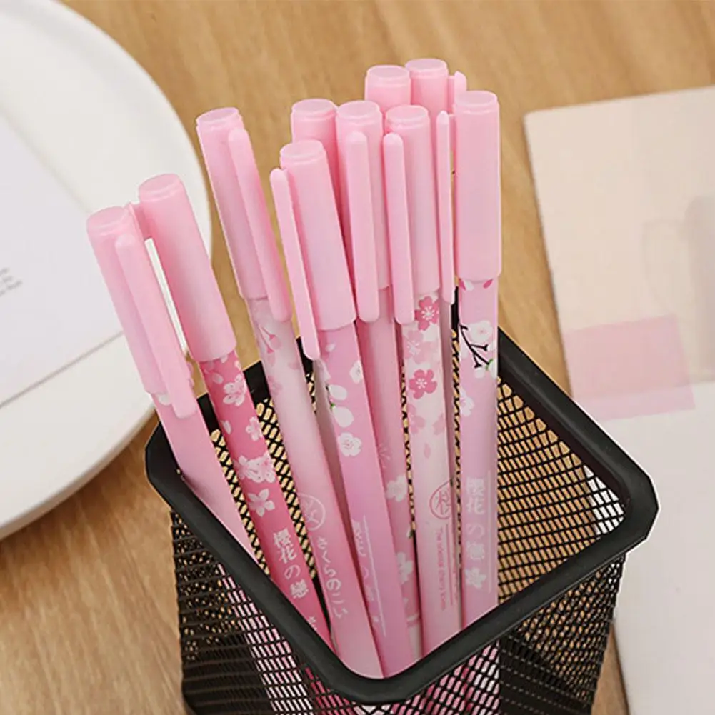 

Blossom Gel Pen Girl Heart Pink Water-based Pen Student Hot Erasable Pen Signature Pen Kawaii School Supplies