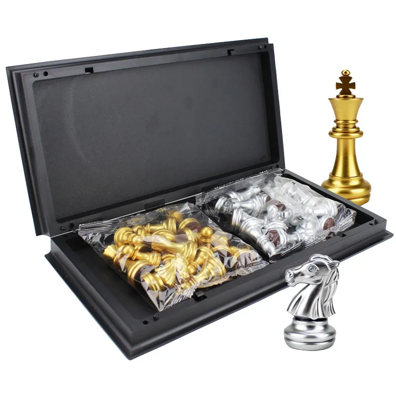 Magnetic Board Games Large Chess Set For Match Travel Go Game Portable Plastic With Chessboard 32 Pieces | Спорт и развлечения