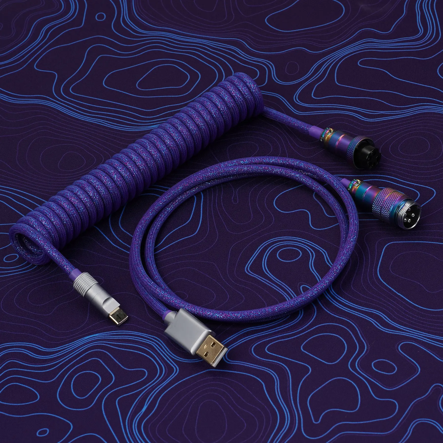 

KBDfans Cyberpunk Handmade Custom Mechanical Keyboard USB-C Cable