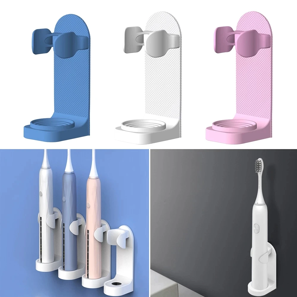 

Electric Toothbrush Holder Wall Mount Elastic Hold Protect Toothbrush Handle Save Space Keep Dry Stop Mildew Toothbrush Holder