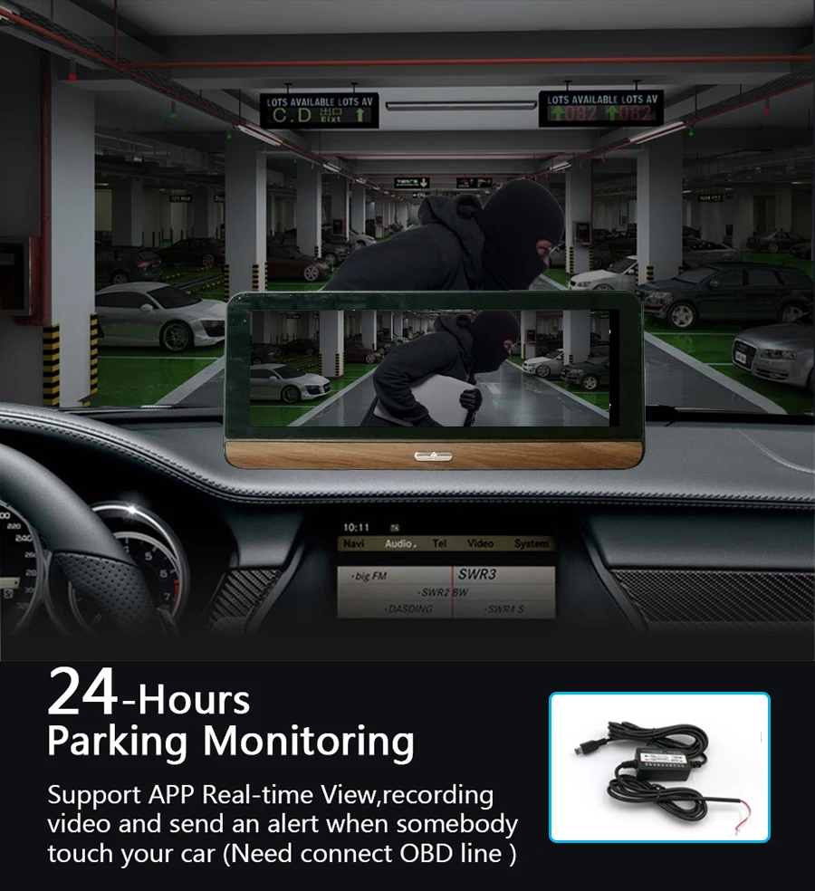 Anfilite 8 &quotАвтомобильный видеорегистратор 4g adas Android автомобильный камера заднего